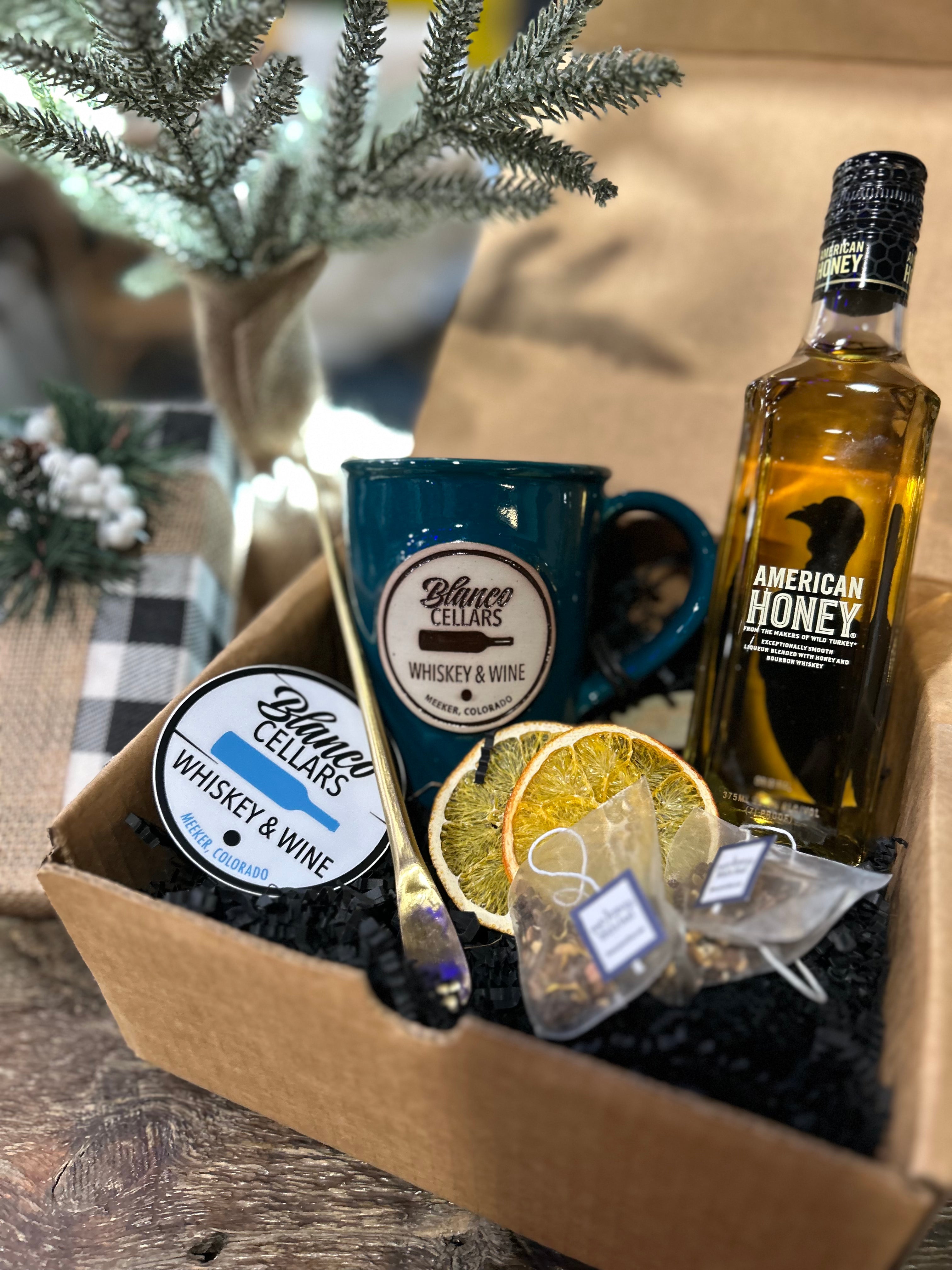 Hot Toddy Gift Basket with Cornishware Mugs - Life at Cloverhill